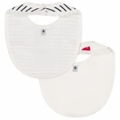 Lot 2 Bavoirs Cœurs | Blanc