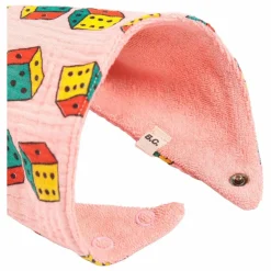 Lot 2 Bavoirs Dés Gaze de Coton Bio | Rose