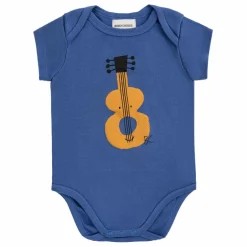 Lot 2 Bodies Coton Bio Guitare | Bleu