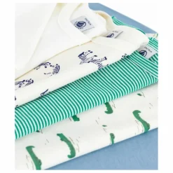 Lot 5 Bodies Crocodiles Coton Bio | Ecru