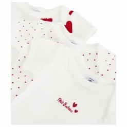 Lot 3 Bodies Cœurs Coton Bio | Rouge