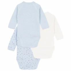 Lot 3 Bodies Etoiles Coton Bio | Bleu
