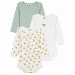 Lot 3 Bodies Guépards Coton Bio | Blanc