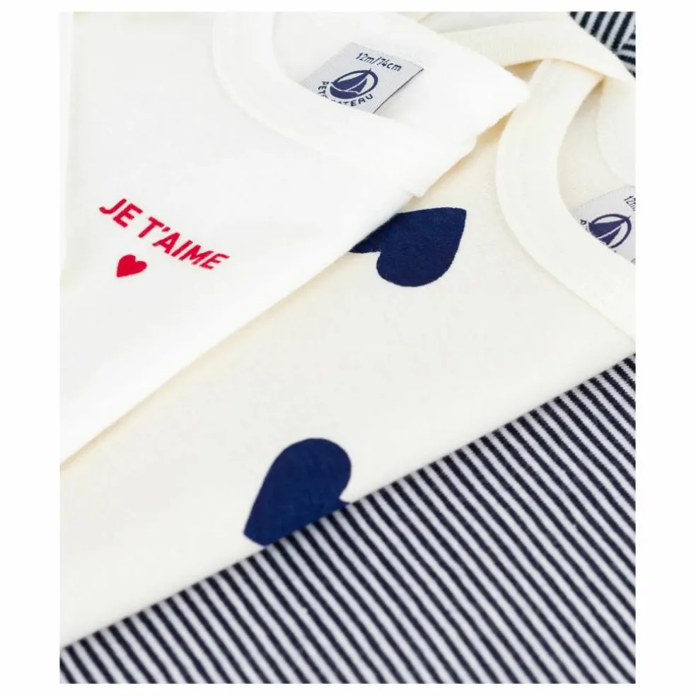 Lot 3 Bodies Je T'aime Coton Bio | Ecru