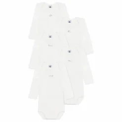 Lot 5 Bodies Manches Longues Semainer Coton Bio | Ecru