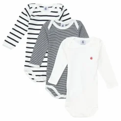 Lot 3 Bodies Marinière Coton Bio | Bleu