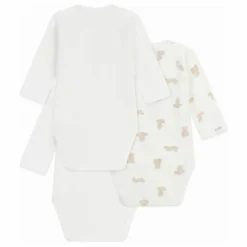 Lot 3 Bodies Oursons Coton Bio | Blanc
