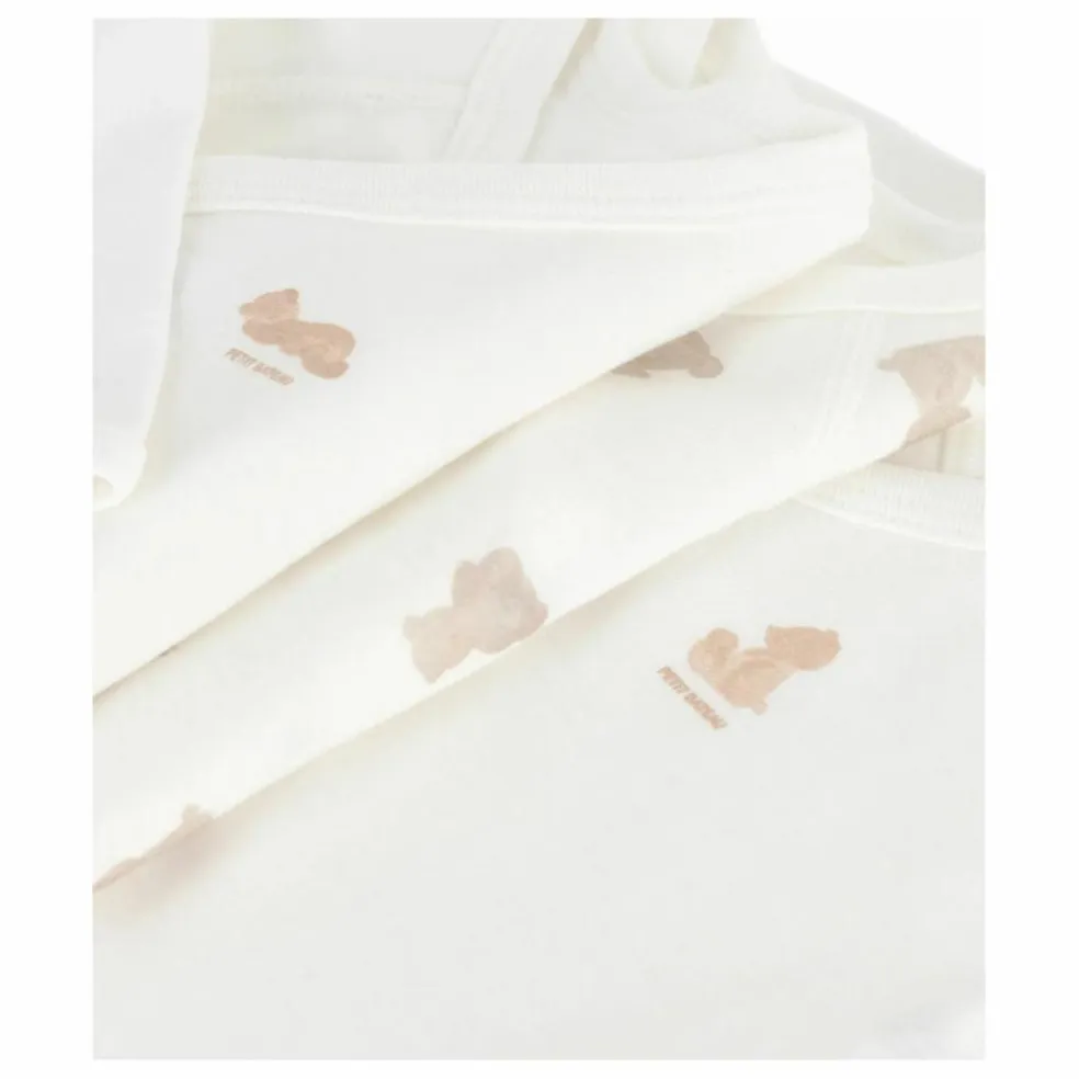 Lot 3 Bodies Oursons Coton Bio | Blanc
