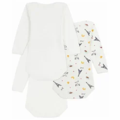 Lot 3 Bodies Paris Coton Bio | Blanc