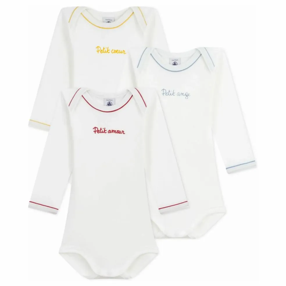 Lot 3 Bodies Petit Ange Coton Bio | Ecru