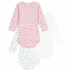 Lot 3 Bodies Pommes Coton Bio | Ecru