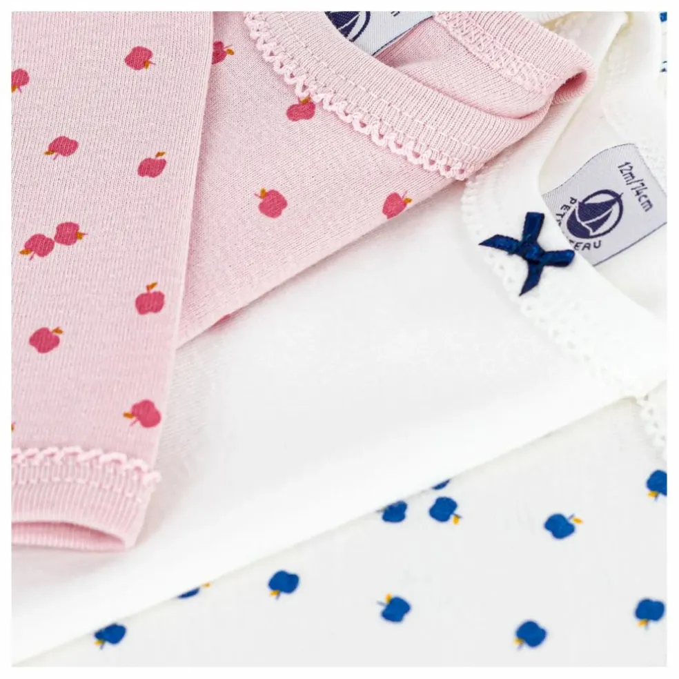 Lot 3 Bodies Pommes Coton Bio | Ecru