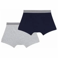 Lot 2 Boxers Bande Rayée | Gris chiné