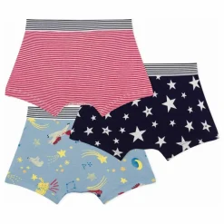 Lot 3 Boxers Etoiles Coton Bio | Bleu