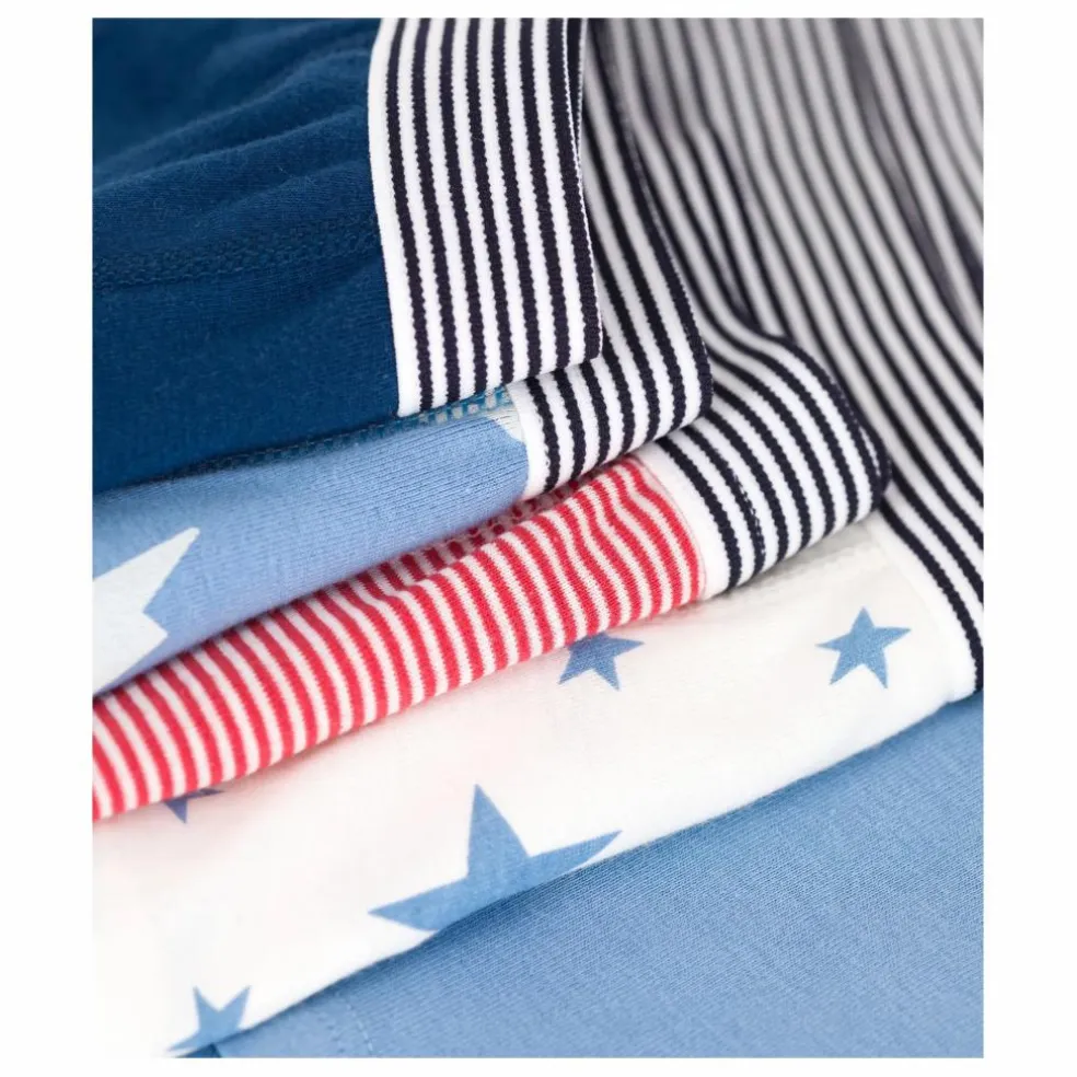 Lot 5 Boxers Flash Coton Bio | Bleu