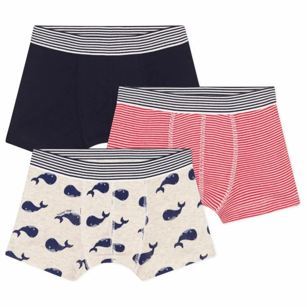 Lot 3 Boxers Mobidic Coton Bio | Bleu marine