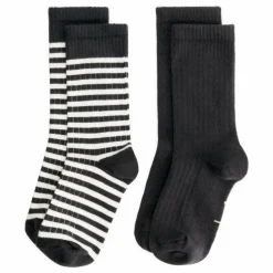 Lot 2 Chaussettes Côtelées | Noir
