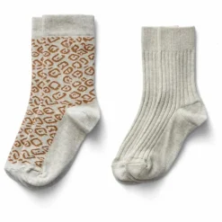 Lot 2 Chaussettes Léopard | Ecru