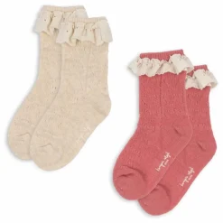 Lot 2 Chaussettes Pointelle | Rose