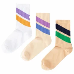 Lot 3 Chaussettes Rayure | Beige