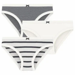 Lot 3 Culottes Marinière Coton Bio | Bleu marine