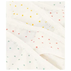 Lot 5 Culottes Mini Cœurs | Ecru