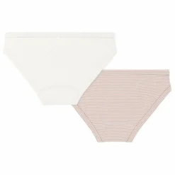 Lot 2 Culottes Rayées Coton Bio | Vieux Rose