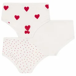 Lot 3 Culottes Taille Haute Cœurs | Blanc