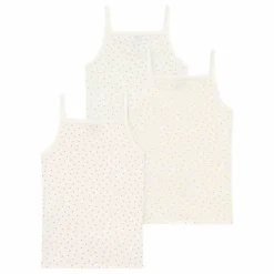 Lot 3 Débardeurs Mini Cœurs | Ecru