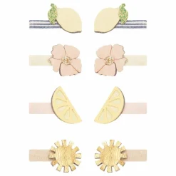 Lot 8 Mini Barrettes Amalfi | Jaune