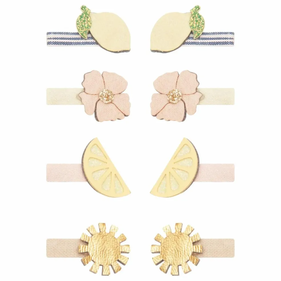 Lot 8 Mini Barrettes Amalfi | Jaune