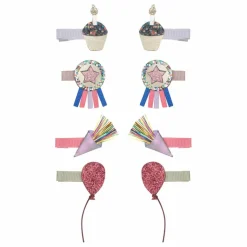 Lot 8 Mini Barrettes Birthday | Rose