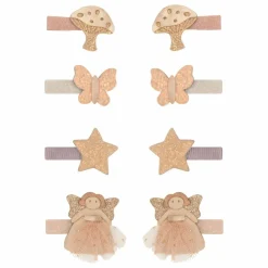 Lot 6 Mini Barrettes Fée | Rose