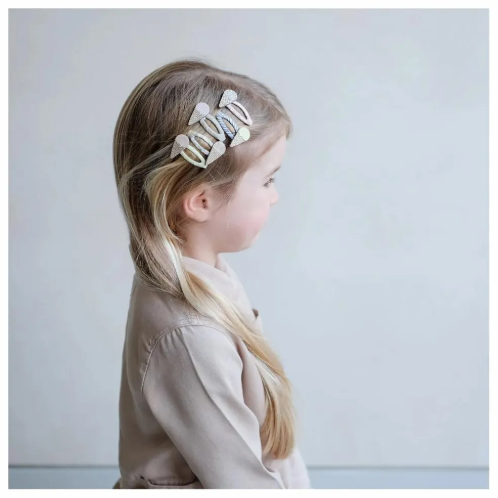 Lot 5 Mini Barrettes Glace | Beige