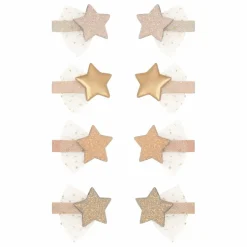 Lot 8 Mini Barrettes Pailletées | Doré