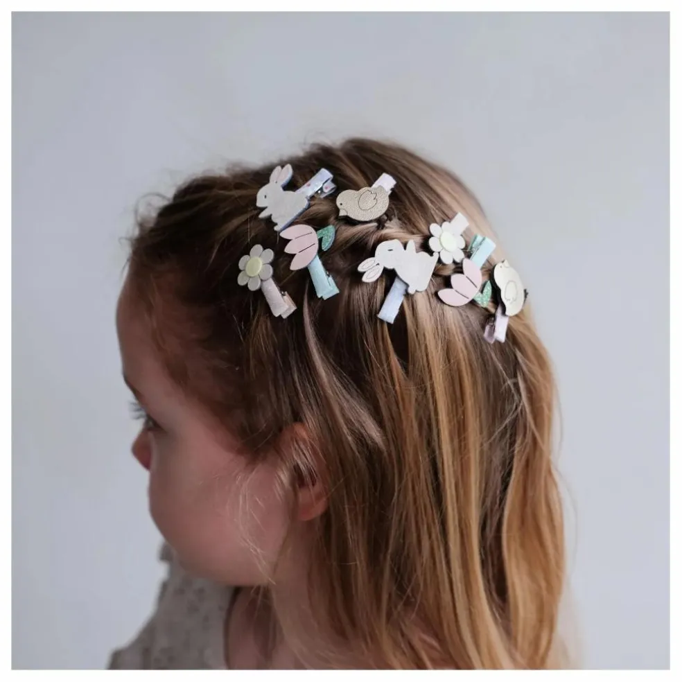 Lot 8 Mini Barrettes Pâques | Lilas