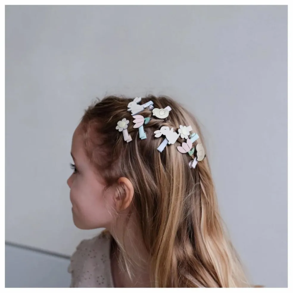 Lot 8 Mini Barrettes Pâques | Lilas