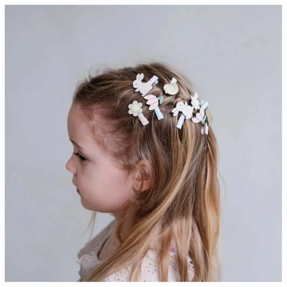 Lot 8 Mini Barrettes Pâques | Lilas