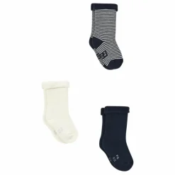 Lot 3 Paires Chaussettes Coton Bio Mara | Bleu marine