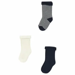 Lot 3 Paires Chaussettes Coton Bio Mara | Bleu marine