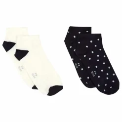 Lot 2 Paires de Chaussettes à Pois | Bleu marine