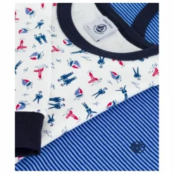 Lot 2 Pyjamas Bords Contrastés | Bleu