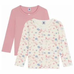 Lot 2 T-shirts Fleuris Coton Bio | Rose