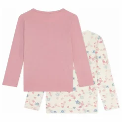 Lot 2 T-shirts Fleuris Coton Bio | Rose