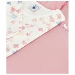 Lot 2 T-shirts Fleuris Coton Bio | Rose
