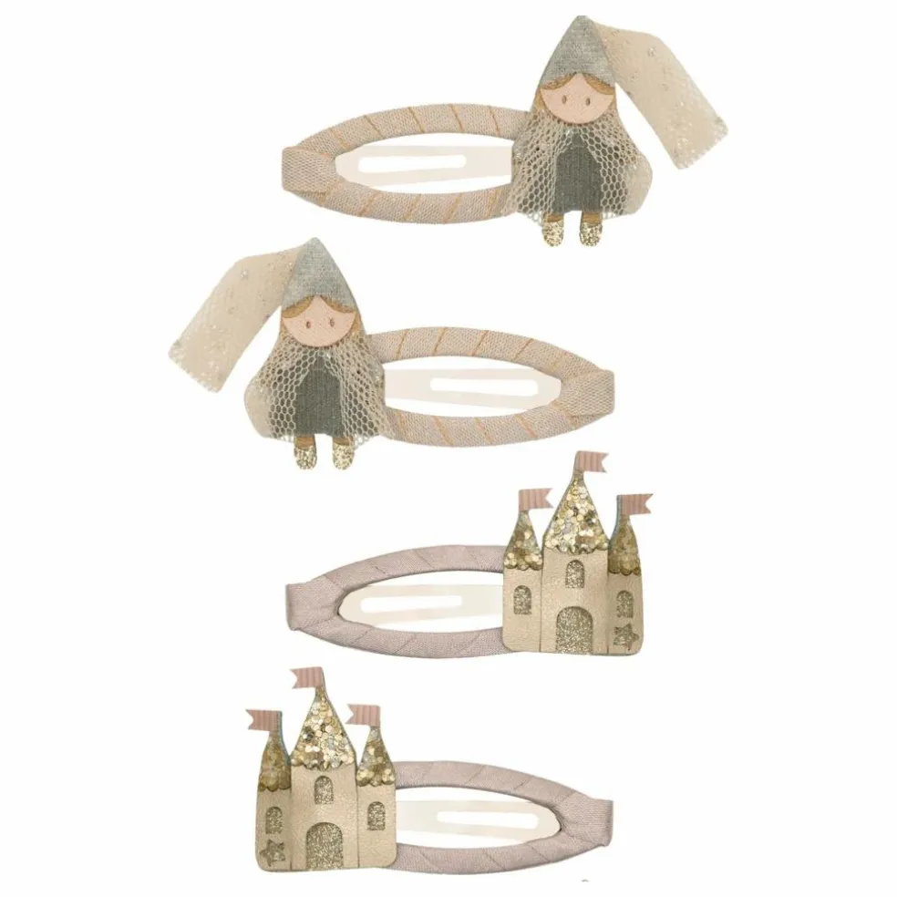 Lot de 4 Barettes Princesse | Rose