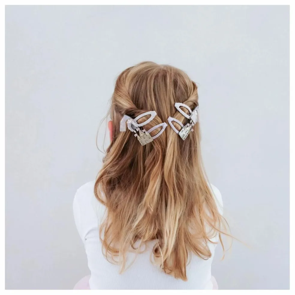 Lot de 4 Barettes Princesse | Rose