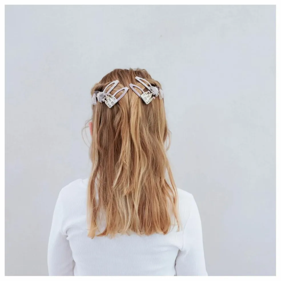 Lot de 4 Barettes Princesse | Rose
