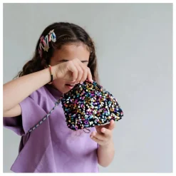 Lot de 4 Barrettes Disco Rainbow | Doré