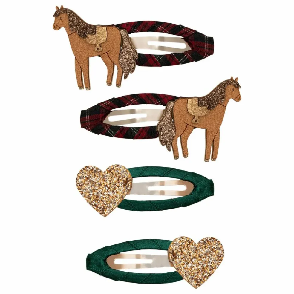 Lot de 4 Barrettes Horsey | Cuivre